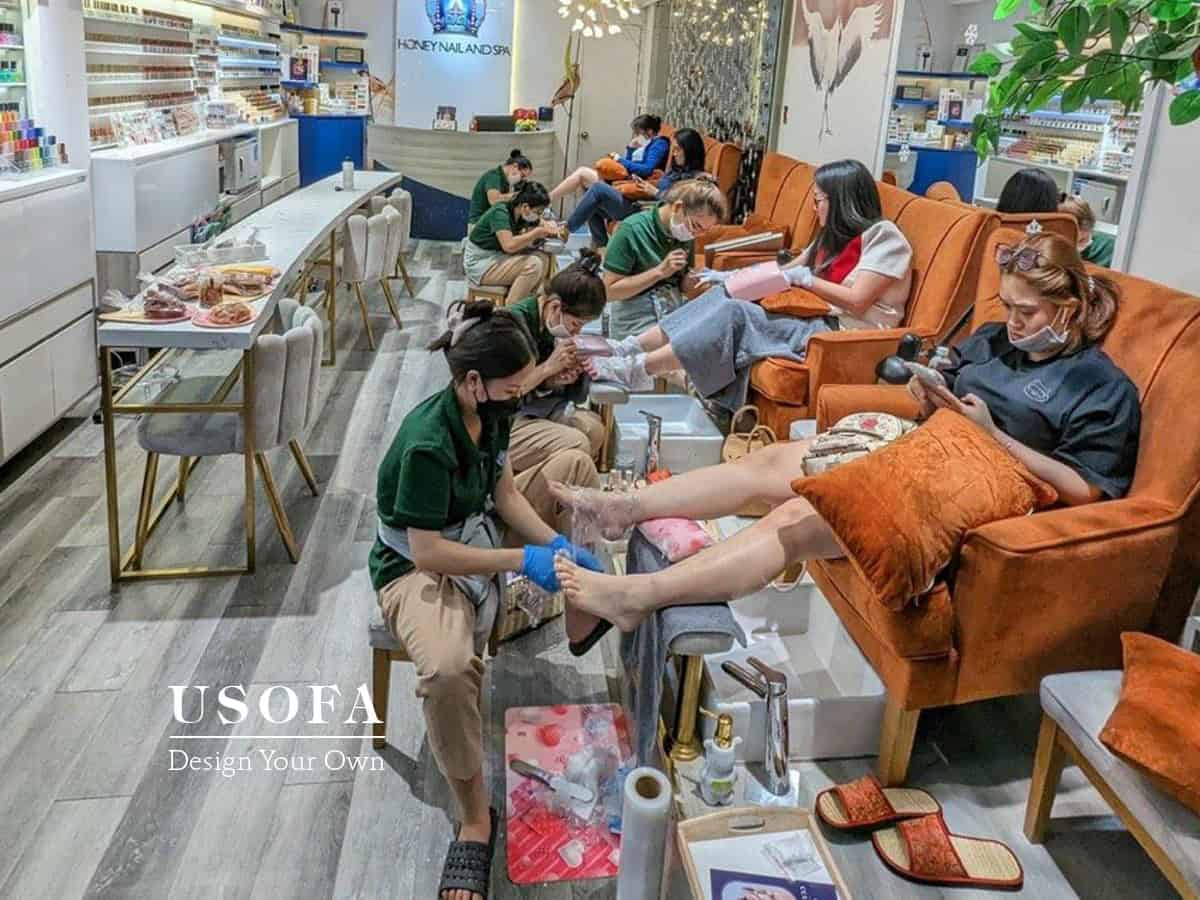 Ghế nối mi, ghế làm nail chuyên dùng cho nội thất spa, thẩm mỹ viện